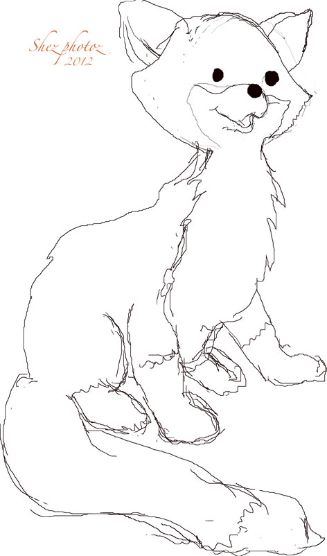 A sketch of a fox.